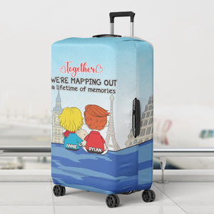 Personalized Gifts For Couples Luggage Cover Holding Hand Couple 02TOLU040125HG - Luggage Covers - GoDuckee