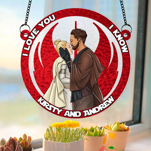 Personalized Gifts For Couple Suncatcher Ornament 03XQDT140624TM - Ornament - GoDuckee