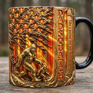 Proud American Sasquatch Dad Magic Mug - Personalized Gifts For Dads 02QHDT070526 - Coffee Mug - GoDuckee