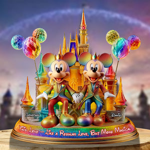 LGBT Mouse Lover Couple Acrylic Plaque Personalized Gifts For Couple 05TGDT300525 - Shaped Plaques - GoDuckee