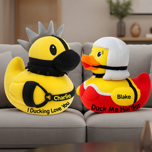Naughty Duck Couple Pillow Personalized Gifts For Couple 03NADT191125 - Pillow - GoDuckee