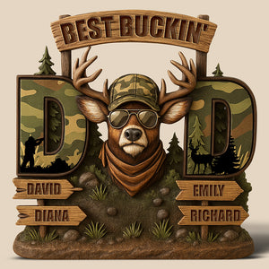 Deer Dad Acrylic Plaque - Personalized Gifts For Dad 01xqqn300425 - Shaped Plaques - GoDuckee