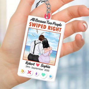 Romantic Couple, Love You Forever, Personalized Keychain, Gifts For Couple - Keychains - GoDuckee