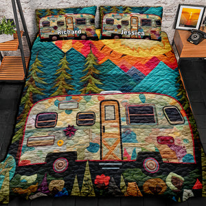 Personalized Gifts For Camping Lovers Quilt Bedding Set Special Line 06tgqn080125 - Blanket - GoDuckee
