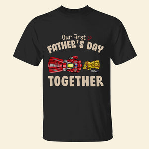 Our First Father's Day Together, Personalized Shirt, Dad And Kids' Fist Bump, Father's Day Gift, Birthday Gift For Dad06qhqn250523ha - Shirts - GoDuckee
