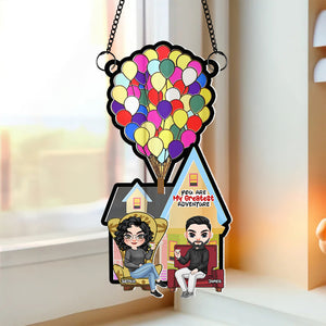 Personalized Gifts For Couple Suncatcher Ornament 04kapu040724 - Ornament - GoDuckee