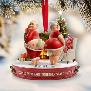 Funny Old Couple Ornament Personalzied Christmas Gifts 04OHLU211125 - Ornament - GoDuckee