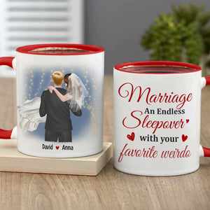 Marriage An Endless Sleepover With Your Favorite Weirdo - Personalized Mug - Gift For Couple - Coffee Mug - GoDuckee