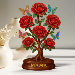 Flower Mom Plaque - Personalized Gifts For Mom 05toqn140425 - Shaped Plaques - GoDuckee