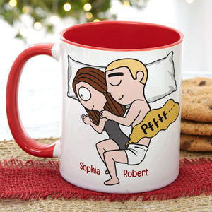 Sorry For Farting When You Spoon Me - Personalized Coffee Mug - Gifts For Couple - Funny Couple Mug - Coffee Mug - GoDuckee