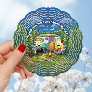 Personalized Gifts For Couple Wind Spinner 04xqpu130125pa Making Memories One Campsite At A Time - Ornament - GoDuckee