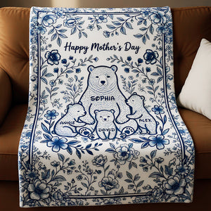 Heartfelt Mama Bear Blanket - Personalized Gifts For Moms 04PADT160426 - Blanket - GoDuckee