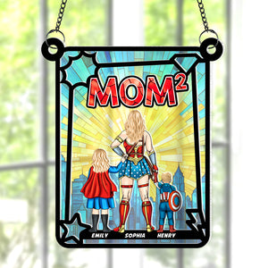 Personalized Gifts For Mom Suncatcher, Mom Exponents 03qhqn130225pa - Ornament - GoDuckee