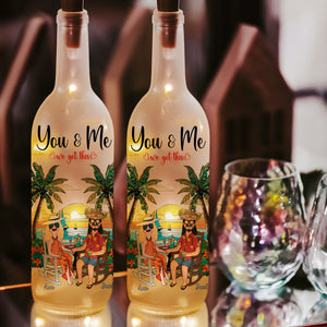 Personalized Gift For Couples Bottle Lamp Relaxing Couple At The Sea 02TOLU140225PA - Bottle Lamp - GoDuckee
