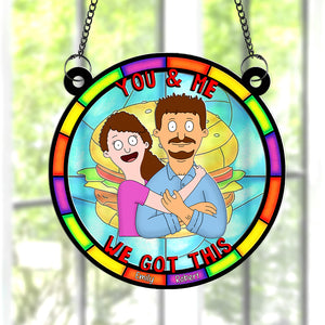 Personalized Gifts For Couple Suncatcher Ornament You & Me We Got This 01NAQN080225HG - Ornament - GoDuckee