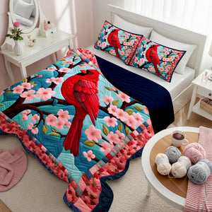 Cardinal - Quilt Bed Set - Gifts For Cardinal Lovers 03HULU150825 - Blanket - GoDuckee
