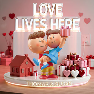 Love Couple Light Box Personalized Gifts For Couple 05OHDT191225 - Light Box - GoDuckee