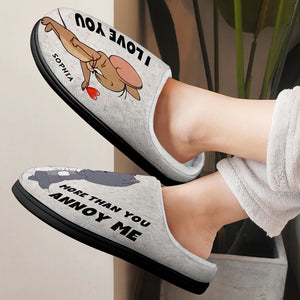 I Love You-Personalized Home Slippers-Gift For Christmas- Couple Gift-01qhqn241023 - Shoes - GoDuckee