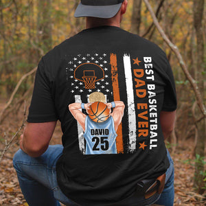 Best Basketball Dad Ever-Gift For Dad-Personalized Shirt-Basketball Dad - Shirts - GoDuckee