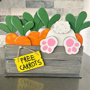 Personalized Gifts For Easter Wood Sign Funny Bunny Cheek In Free Carrots 05QHDT150224 - Wood Signs - GoDuckee