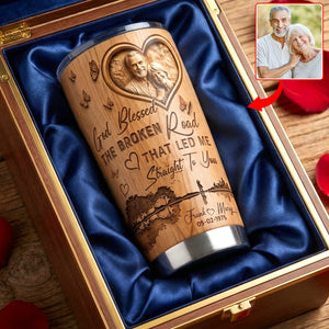 God Blessed Couple Custom Photo Tumbler - Personalized Gifts For Couple 05paqn180326 - Tumbler Cup - GoDuckee