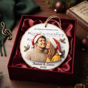 Couple Love Christmas Ornament - Custom Photo Gifts For Couple 08hulu161026 - Ornament - GoDuckee