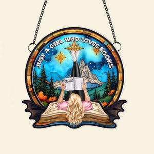 Personalized Gifts For Book Lover Girl Suncatcher Ornament 02OHMH251224TM - Ornament - GoDuckee
