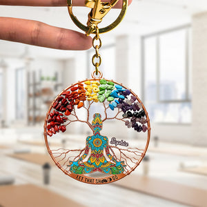 Spiritual Balance Keychain – Personalized Gifts For Yoga Lovers 03naqn130625 - Keychains - GoDuckee