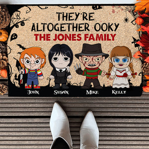 They're Altogether Ooky, Personalized Horror Door Mat, 02NATN160823HA, Gift For Family - Doormat - GoDuckee