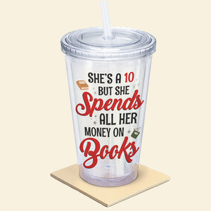Book Girls 03napo110823hh, Personalized 14oz Acrylic Tumbler - Tumbler Cup - GoDuckee