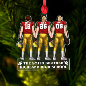 Football Team Personalized Ornament, Gift For Football Lovers - Ornament - GoDuckee