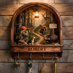 Adventure Key Hanger - Personalized Gifts For Hunting Lovers 03TODT161225 - Wood Sign - GoDuckee