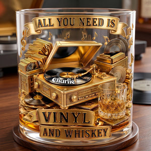 Soul-stirring Vinyl Record Round Glass, Personalized Gifts For Drinking & Vinyl Record Lovers 03qhlu240626