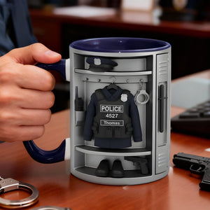 Police Coffee Accent Mug - Personalized Gifts For Police Officers 06kilu221225 - Coffee Mug - GoDuckee