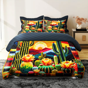 Catus Quilt Bed Set 041hutn210125 - Blanket - GoDuckee