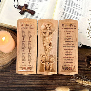 Personalized Gifts For Mom Openable Wooden Cylinder Sculpture 01TOMH040225 - Wooden Cylinder Sculpture - GoDuckee