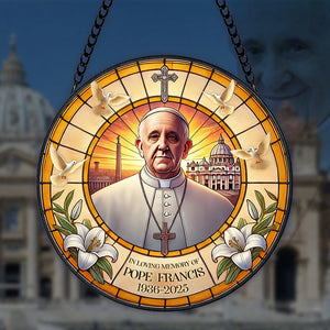 A Life of Grace – Pope Francis Memorial Stained Glass 04HULU230425 - Ornament - GoDuckee