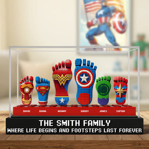 Super Foot Family Acrylic Plaque Personalized Gifts For Family 01OHQN240525 - Shaped Plaques - GoDuckee