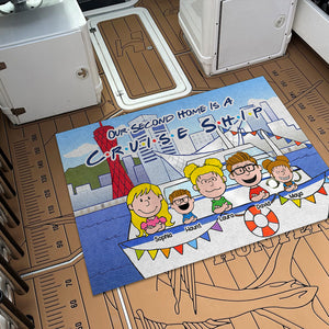 Personalized Gifts For Family Doormat Happy Family In Cruise Ship 03XQLU150125HH - Doormat - GoDuckee