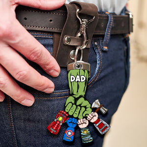 Personalized Gifts For Dad Keychain 02qhqn170523ha Fist Bump - Keychains - GoDuckee