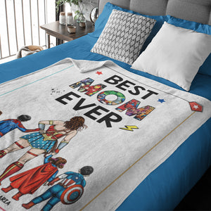 Best Mom Ever, Family Blanket, Personalized Blanket, Mother's Day Gift For Mom - Blanket - GoDuckee
