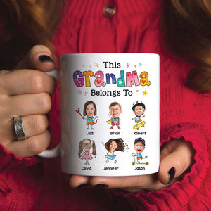 Custom Photo Gifts For Mom Grandma Personalized Coffee Mug This Grandma Belongs To 01KADT150124HH - Coffee Mugs - GoDuckee