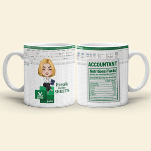 Freak In The Sheets, Gift For Accounting, Personalized Mug, Accounting Girl Coffee Mug - Coffee Mug - GoDuckee