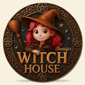 Witch House Wood Sign - Personalized Gifts For Witch Lovers 04toqn160725 - Wood Sign - GoDuckee