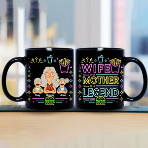 Personalized Gifts For Mom Black Mug, Legend Wife Mom 04TGLU070325HG - Coffee Mug - GoDuckee
