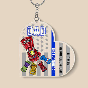 Police Dad The Man The Police Officer 052qhqn260523ha Personalized Keychain - Keychains - GoDuckee