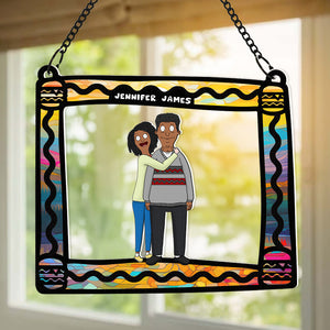 Personalized Gifts For Couple Suncatcher Ornament 05ACDT040225HG - Ornament - GoDuckee
