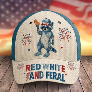 Independence Racoon Classic Cap Personalized 4th of July Gifts 03NADT020625 - Caps - GoDuckee