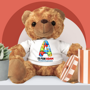 Custom Autism Alphabet Bear With Personalized Shirt 03ohpu190225 - Bear - GoDuckee