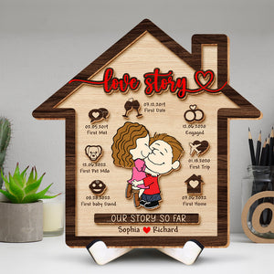 Personalized Gifts For Couple Wood Sign 02xqqn020125hg Love Story - Wood Sign - GoDuckee